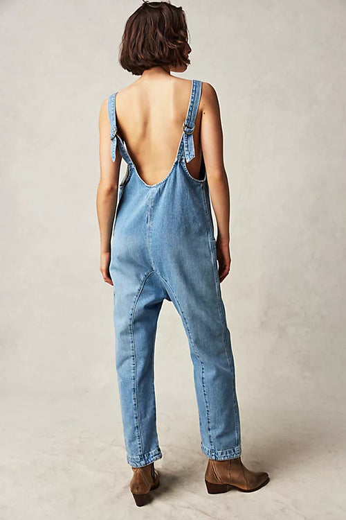FREE PEOPLE WE ARE THE FREE HIGH ROLLER JUMPSUIT - KANSAS 3995