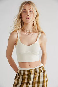 FREE PEOPLE INTIMATELY MEG SEAMLESS CROP - IVORY 1157