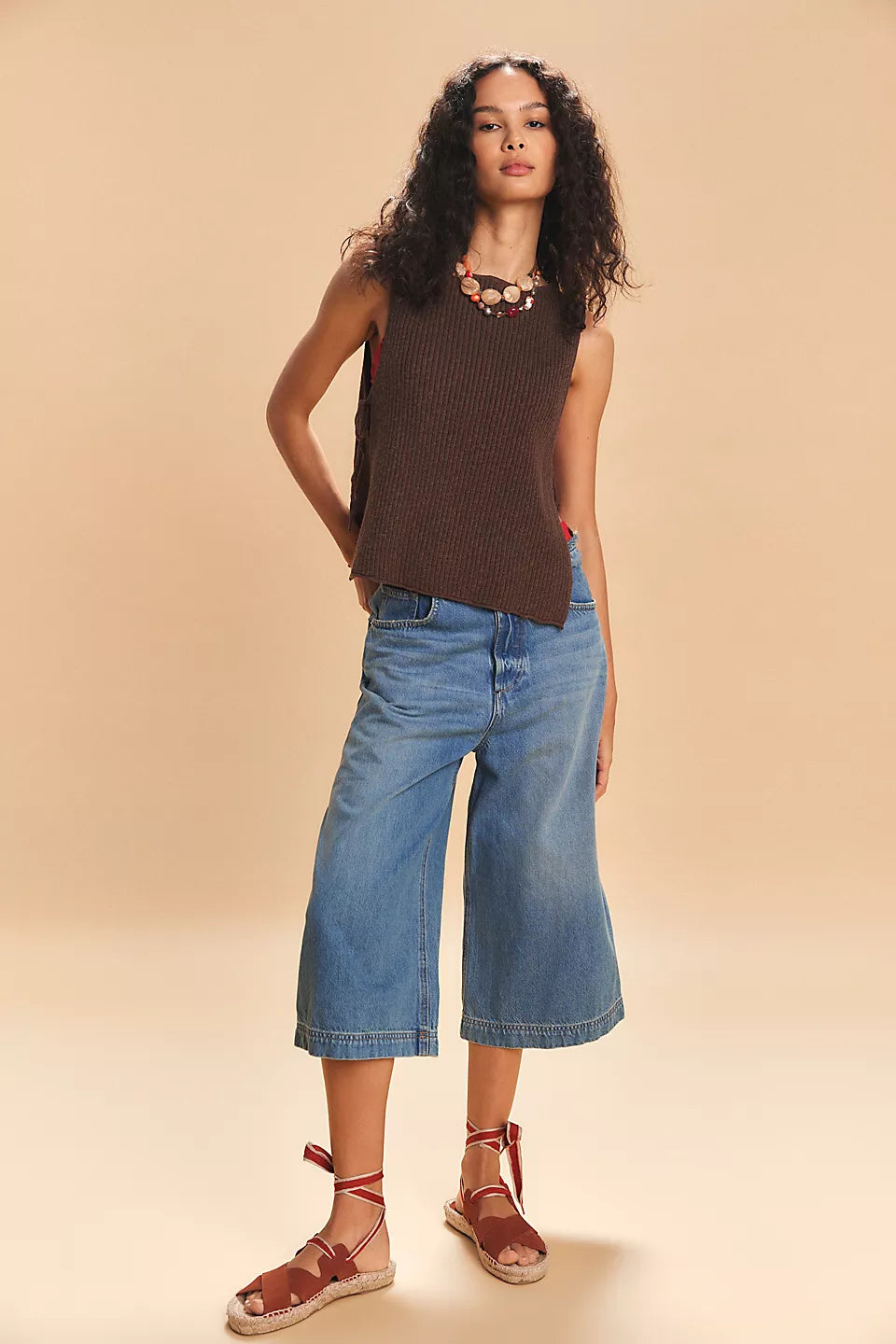 FREE PEOPLE LIZZIE SWEATER TOP - CARAFE 2105