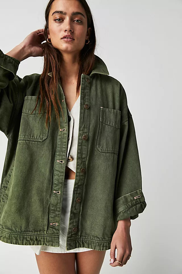 FREE PEOPLE WE THE FREE MADISON CITY DENIM TWILL JACKET - ADVENTURER 6179