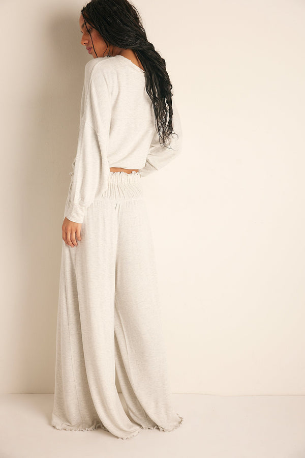 FREE PEOPLE INTIMATELY DREAM STATE PANTS - HEATHER GREY 6813