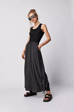 FREE PEOPLE PICTURE PERFECT PARACHUTE SKIRT - BLACK 6825