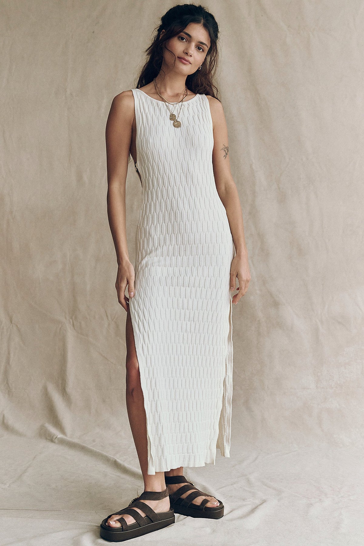 FREE PEOPLE FREE EST LILLIANA MINI DRESS - COCONUT MILK 2094