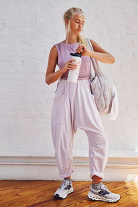 FREE PEOPLE MOVEMENT HOT SHOT ONESIE - ROSE QUARTZ 9677