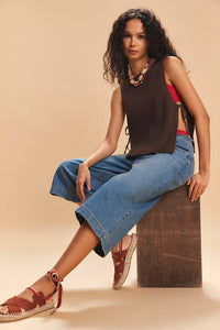 FREE PEOPLE LIZZIE SWEATER TOP - CARAFE 2105