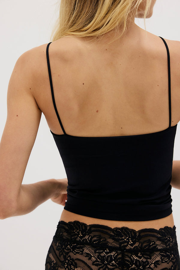 FREE PEOPLE INTIMATELY ROUND TWO CAMI - BLACK 0802