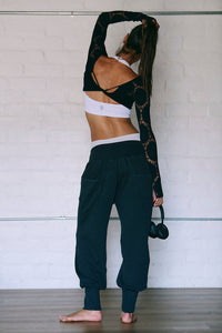 FREE PEOPLE FP MOVEMENT DAY OFF PANTS - BLACK 6973