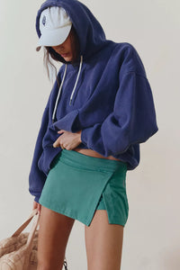 FREE PEOPLE HOT SHOT MINI SKORT - GREEN GLOW 7086