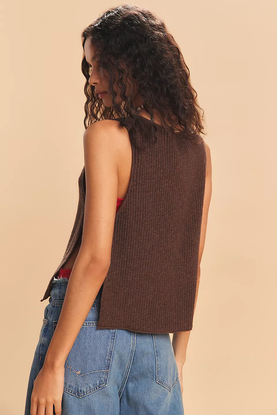 FREE PEOPLE LIZZIE SWEATER TOP - CARAFE 2105