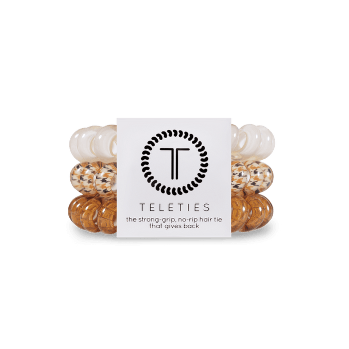 TELETIES HAIR TIE LARGE - UPSTAGE BEIGE
