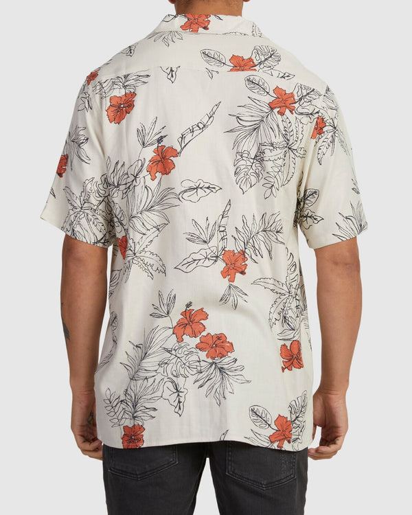 RVCA HAND DRAWN SHORT SLEEVE SHIRT - WEJ0