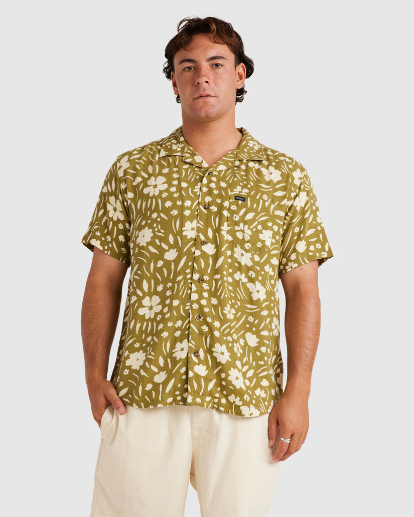 RVCA WILDFLOWER SHORT SLEEVE SHIRT - GMR0