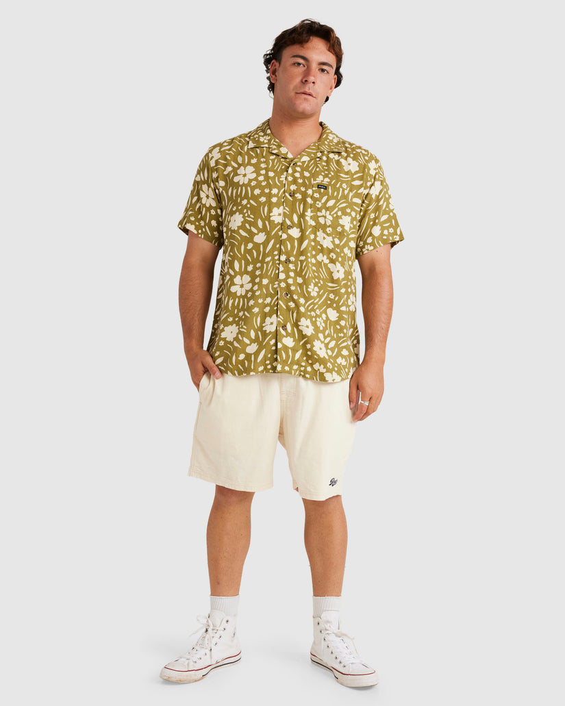 RVCA WILDFLOWER SHORT SLEEVE SHIRT - GMR0