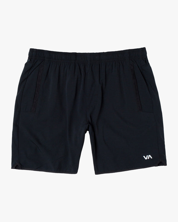 RVCA YOGGER STRETCH ELASTIC SHORTS 17" - BLK