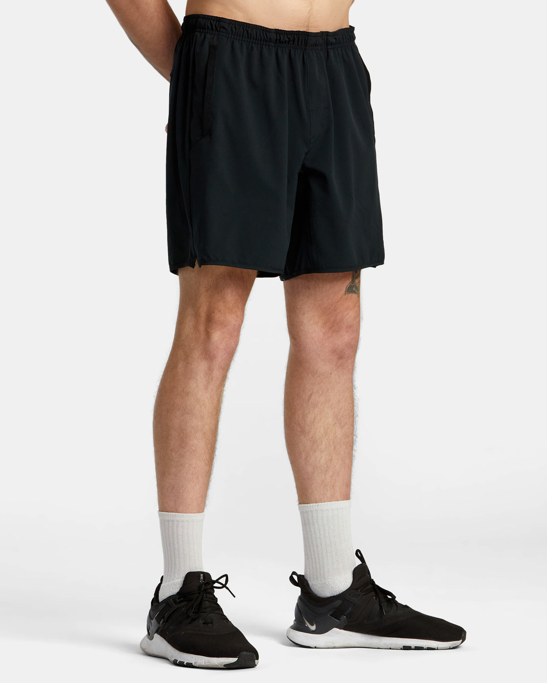 RVCA YOGGER STRETCH ELASTIC SHORTS 17" - BLK