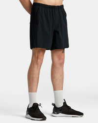 RVCA YOGGER STRETCH ELASTIC SHORTS 17" - BLK