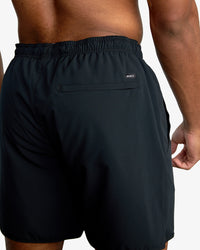 RVCA YOGGER STRETCH ELASTIC SHORTS 17" - BLK