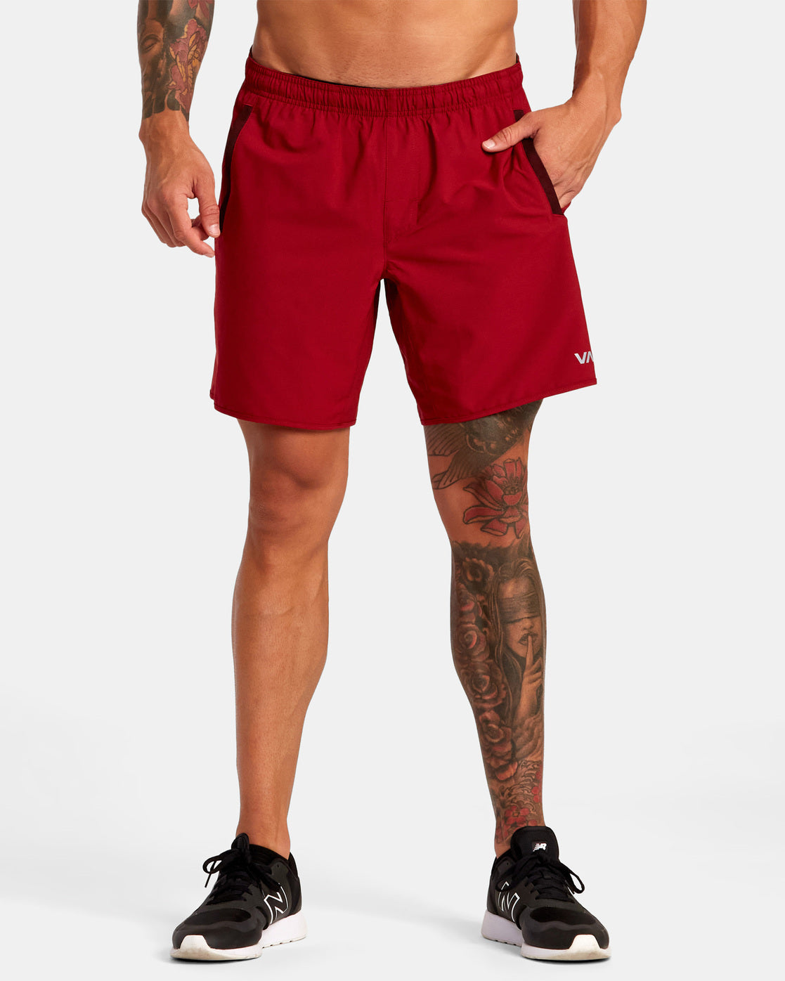 RVCA YOGGER STRETCH ELASTIC SHORTS 17" - CAR