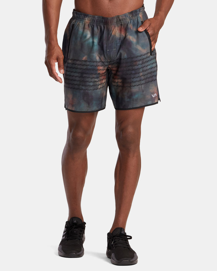 RVCA YOGGER STRETCH ATHLETIC SHORTS 17" - GHE6