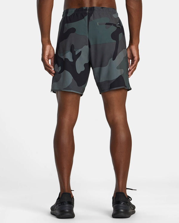 RVCA YOGGER STRETCH ATHLETIC SHORTS 17' - SPK9