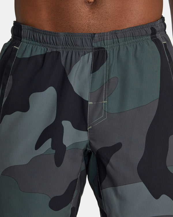 RVCA YOGGER STRETCH ATHLETIC SHORTS 17' - SPK9