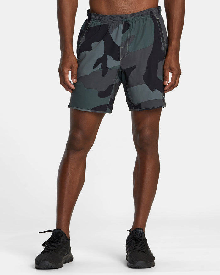 RVCA YOGGER STRETCH ATHLETIC SHORTS 17' - SPK9