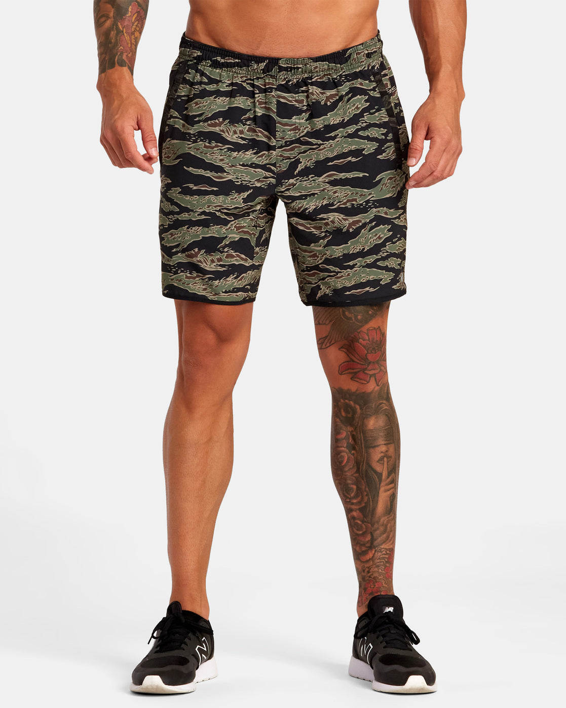 RVCA YOGGER STRETCH ELASTIC SHORTS 17" - TMV6