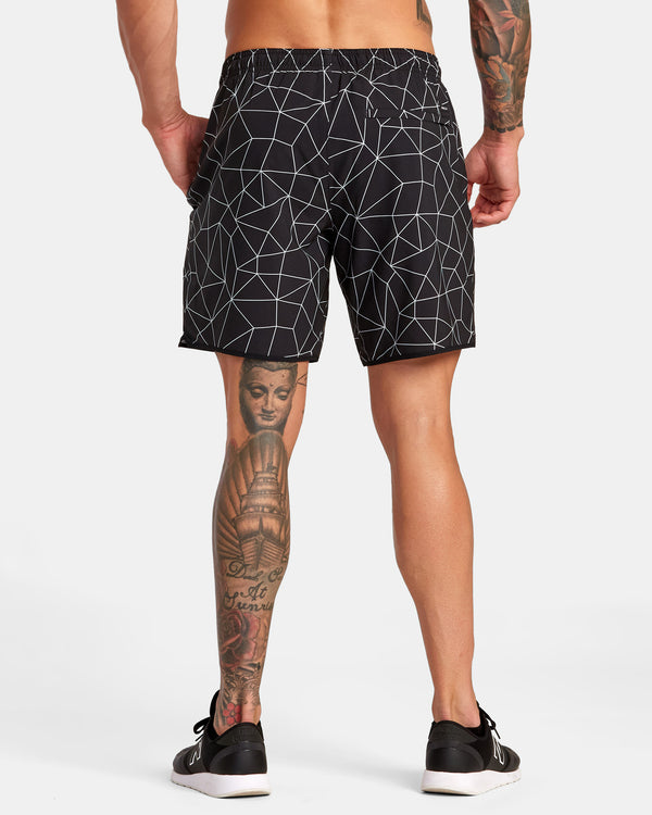 RVCA YOGGER STRETCH ELASTIC SHORTS 17" - WBBE