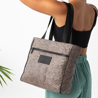 ALOHA COLLECTION GO-TO TOTE / PYTHON / ESPRESSO BLACK