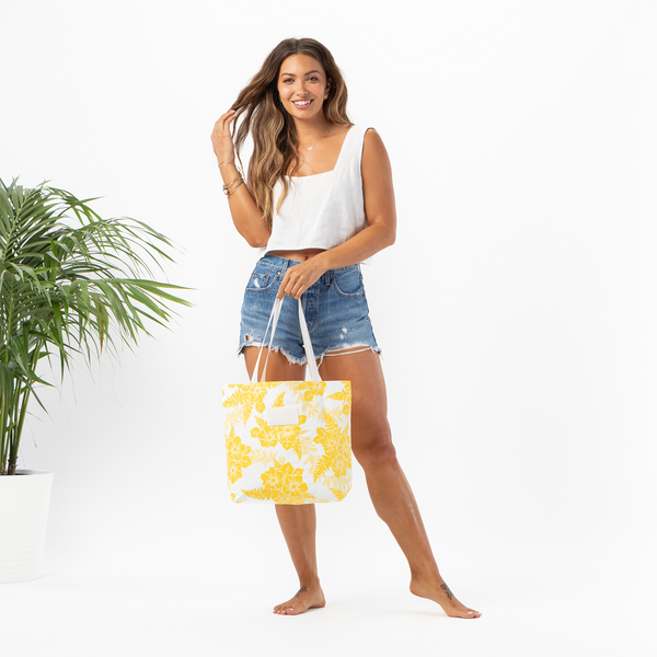 ALOHA COLLECTION REVERSIBLE TOTE /  O'AHU 'ILIMA 24 / PINEAPPLE