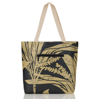 ALOHA COLLECTION REVERSIBLE TOTE / TI LEAF / LATTE