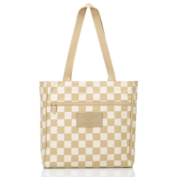 ALOHA COLLECTION GO-TO TOTE / CHECKMATE / CREME/DUNE