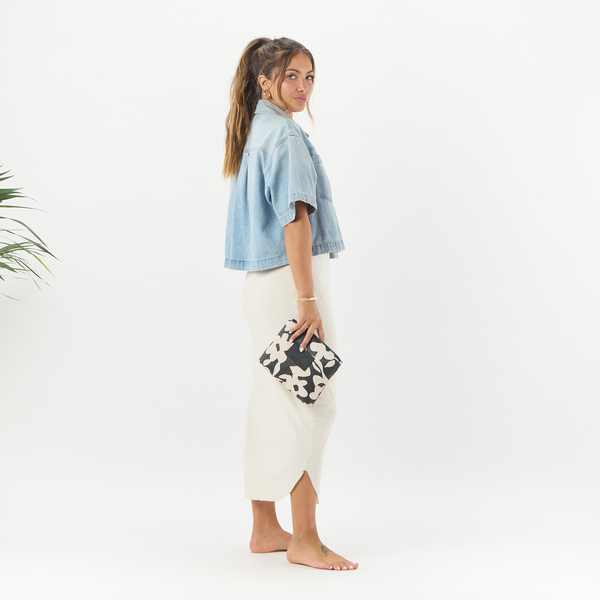ALOHA COLLECTION SMALL / FALL FLOWERS / BLACK/SANDSTONE