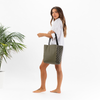 ALOHA COLLECTION  REVERSIBLE TOTE / DIPPED / BLACK/OLIVE