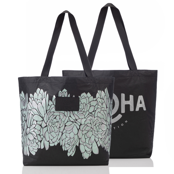 ALOHA COLLECTION REVERSIBLE TOTE / KAHO'OLAWE HINAHINA 24 / BLACK