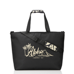 ALOHA COLLECTION CARRY-ON COOLER TOTE / VINTAGE ALOHA LOGO / SAND ON BLACK