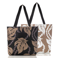 ALOHA COLLECTION REVERSIBLE TOTE / KUKUI / JAVA BLACK