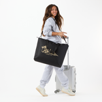 ALOHA COLLECTION CARRY-ON COOLER TOTE / VINTAGE ALOHA LOGO / SAND ON BLACK