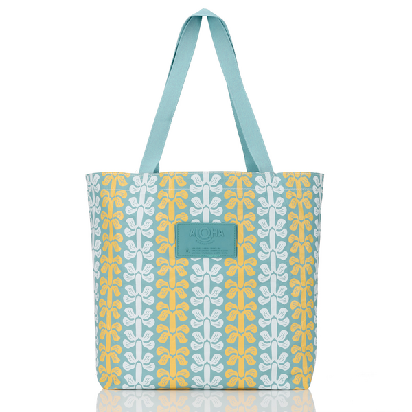 ALOHA COLLECTION REVERSIBLE TOTE / LEI LIFE / HONEY/TIDE