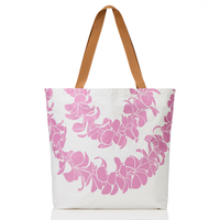 ALOHA COLLECTION REVERSIBLE TOTE / PLUMERIA LEI / PETAL