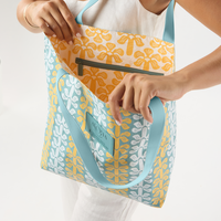 ALOHA COLLECTION REVERSIBLE TOTE / LEI LIFE / HONEY/TIDE