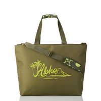 ALOHA COLLECTION CARRY-ON COOLER TOTE / VINTAGE ALOHA LOGO / ULU ON SEAWEED