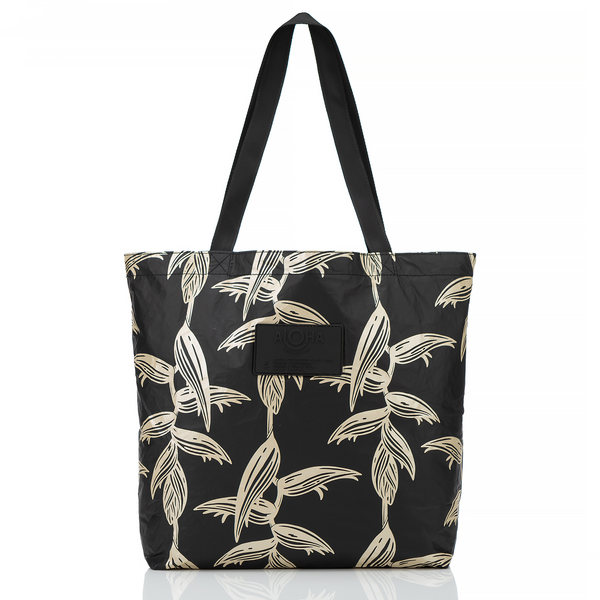 ALOHA COLLECTION REVERSIBLE TOTE / HELICONIA / GLOW/BLACK