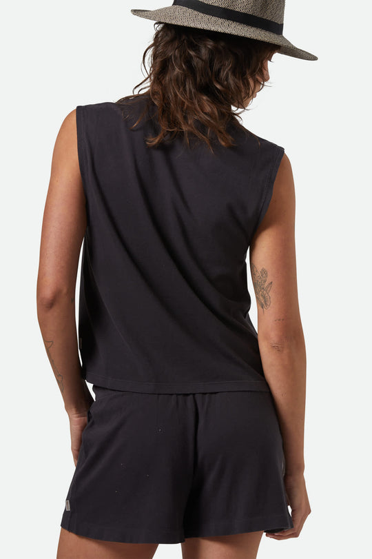 BRIXTON CAREFREE ORGANIC GD MUSCLE TANK - BLACK