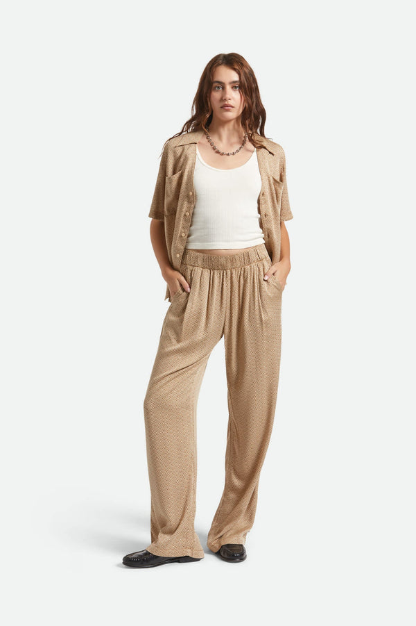 BRIXTON HUDSON LOUNGE PANTS - WASHED COPPER/WHITECAP