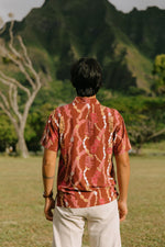 YIREH MENS KAHANA BUTTON UP - LEI STAND (HONUA)