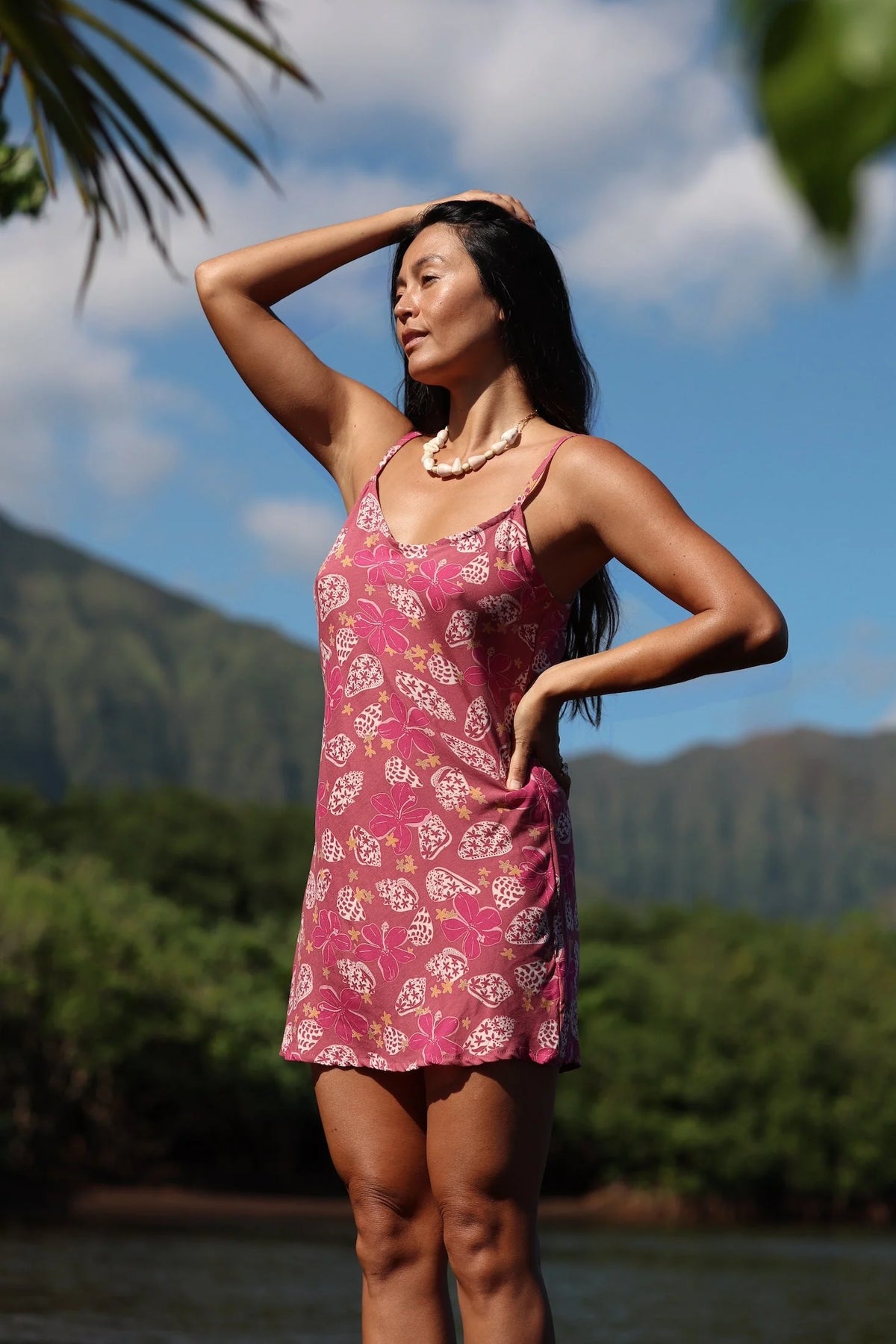 YIREH YARA DRESS - SHELLS & PUA (PINK)