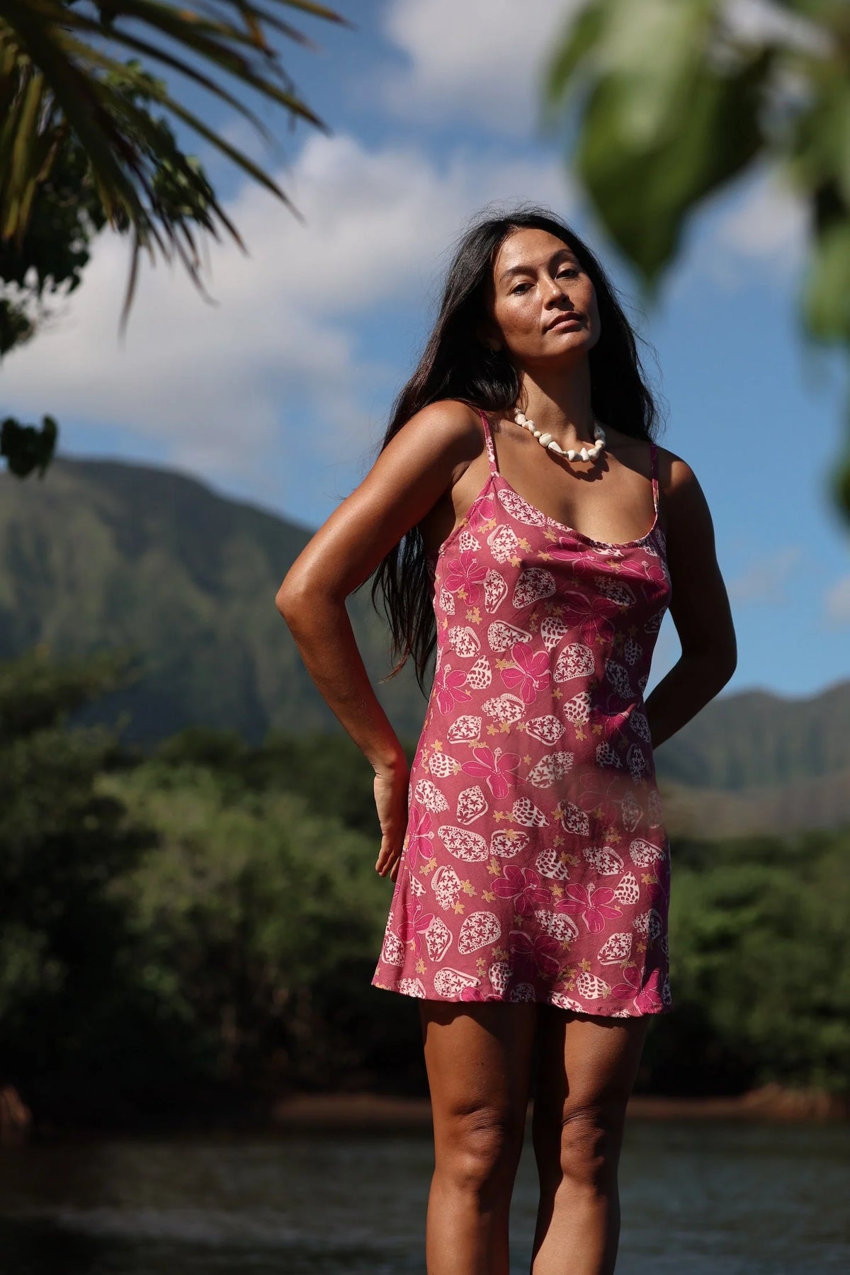 YIREH YARA DRESS - SHELLS & PUA (PINK)