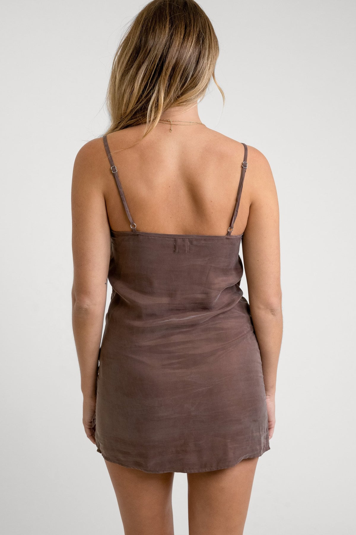 RHYTHM BONNIE SLIP DRESS - CHOCOLATE