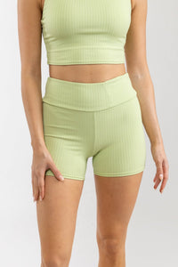 RHYTHM ELLE RIBBED BIKE SHORT | APPLE